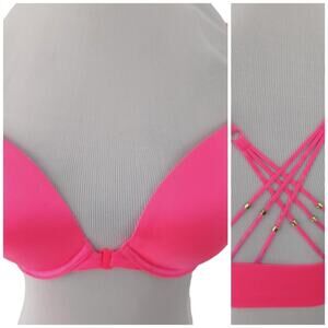 Victoria's Secret Very Sexy Push-Up Bra 32DD Hot Pink, Heavily Padded Bra